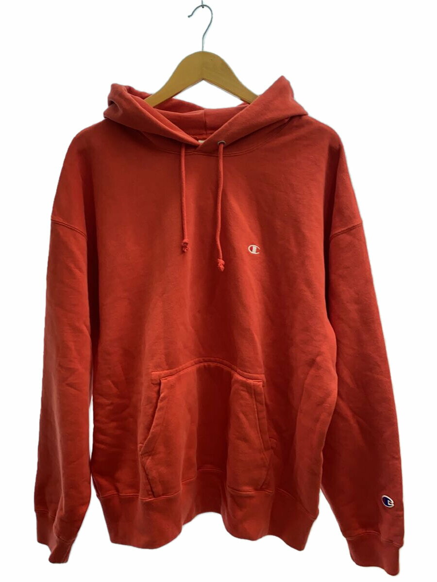 【中古】Champion◆パーカー/L/コットン/RED/C8-W106【メンズウェア】