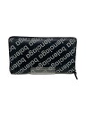 【中古】BALENCIAGA◆長財布/レザー/BLK/総柄/メンズ【服飾雑貨他】
