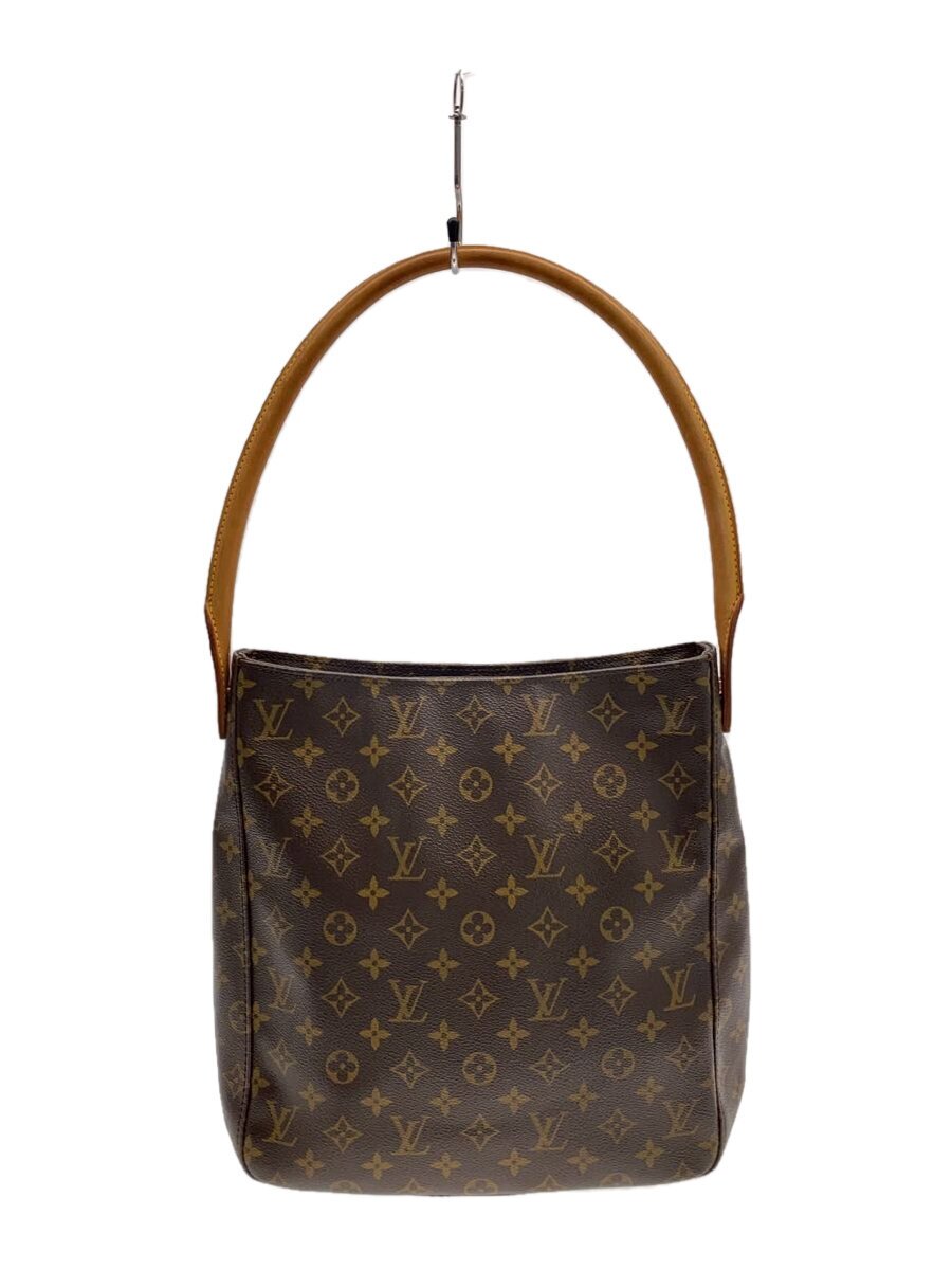 LOUIS VUITTON◆ルーピングGM_モノグラム・キャンバス_BRW/PVC/BRW