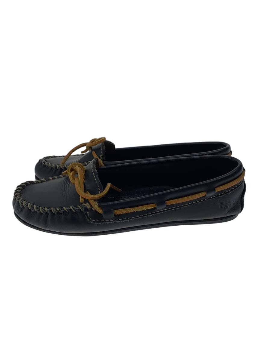 MINNETONKA◆レザーモカシン/シューズ/US6/BLK