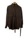 【中古】MAISON SPECIAL◆長袖シャツ/FREE/ポリエステル/CML/無地/レイヤードエコバックシャツ/21202615102【レディースウェア】