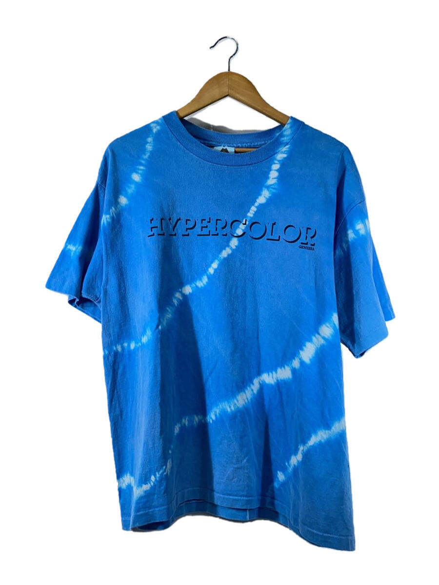 【中古】Tシャツ/M/コットン/BLU/総柄/90S/GENERRA HYPERCOLOR/穴有【メンズウェア】