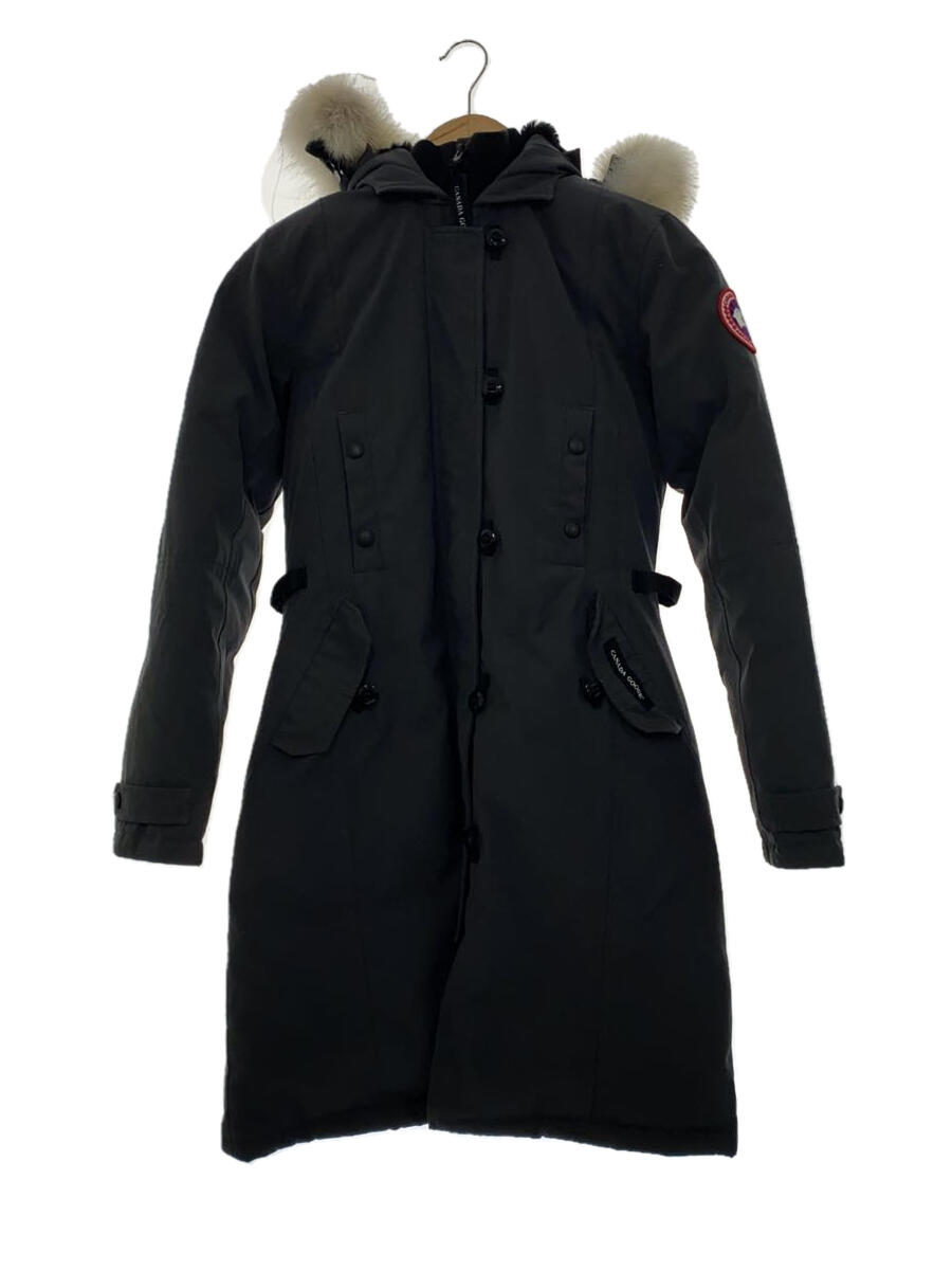 【中古】CANADA GOOSE◆Kensington Parka/ダウンコート/XS/ポリエステル/グレー/2506LA【レディースウェア】