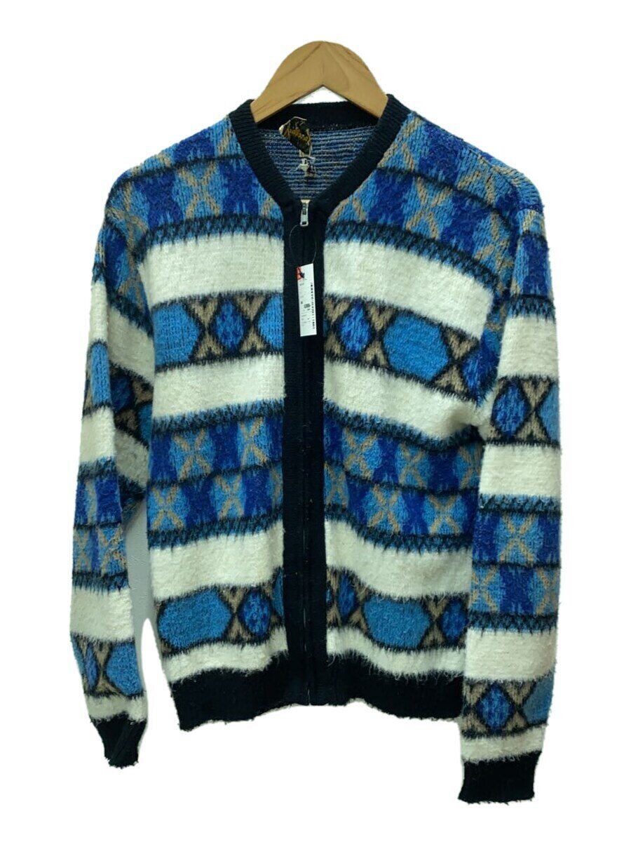 【中古】BARCLAY◆カーディガン(厚手)/--/アクリル/BLU【メンズウェア】