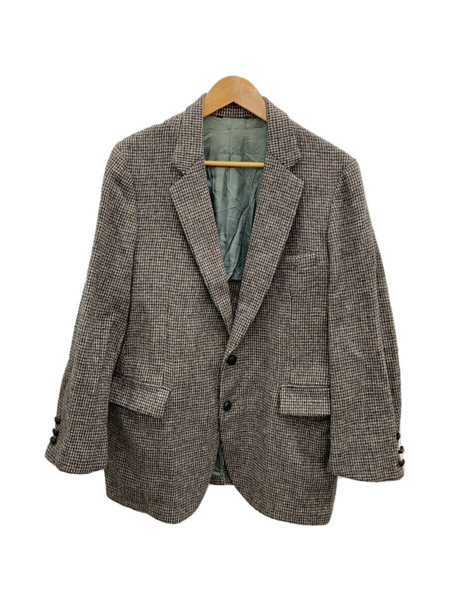 【中古】HARRIS TWEED◆テーラードジャケット/--/ウール/GRY【メンズウェア】