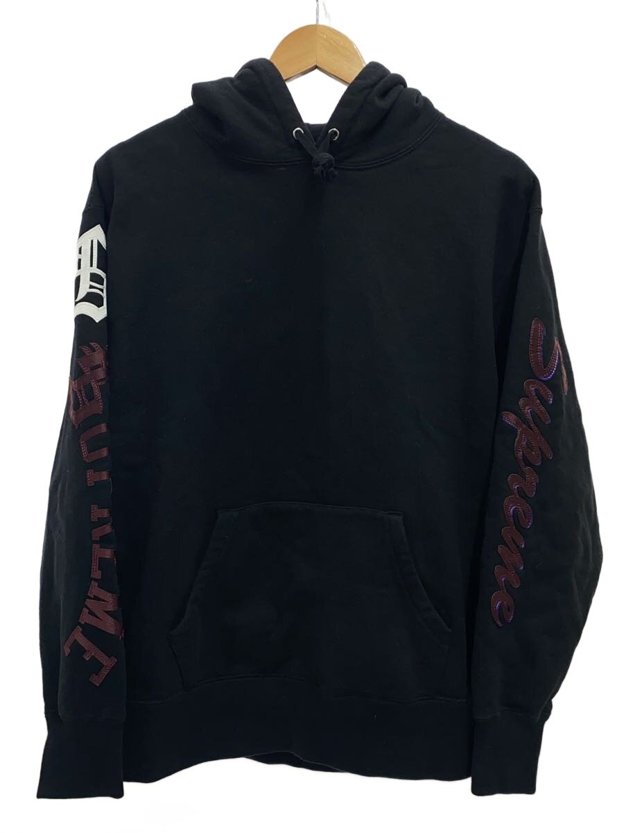 【中古】Supreme◆21FW/MULTI LOGO HOODED/パーカー/S/コットン/BLK【メンズウェア】