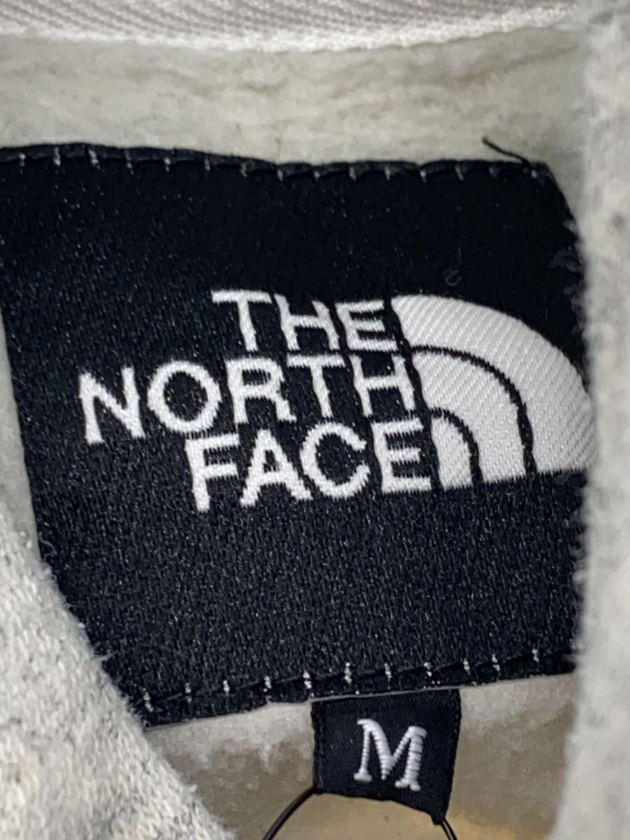 【中古】THE NORTH FACE◆SQUARE LOGO HOODIE_スクエアロゴフーディー/M/ポリエステル/SLV【メンズウェア】