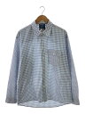 【中古】rajabrooke◆長袖シャツ/XL/コットン/BLU/チェック/RB-6-010【メンズウェア】