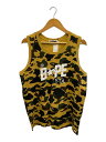 【中古】A BATHING APE◆タンクトップ/XL/コットン/CML/カモフラ/001VTK801001M【メンズウェア】