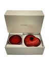 【中古】LE CREUSET◆鍋/RED/4110101142SET【キッチン用品】