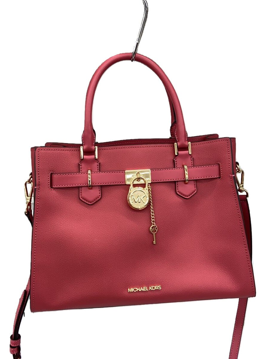【中古】MICHAEL KORS◆ショルダーバッグ/レザー/PNK/無地/35T1GHMS2L【バッグ】