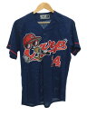 【中古】MIZUNO◆スポーツウェアー/S/NVY/ドッカンカープユニフォーム/大瀬良大地//【スポーツ】