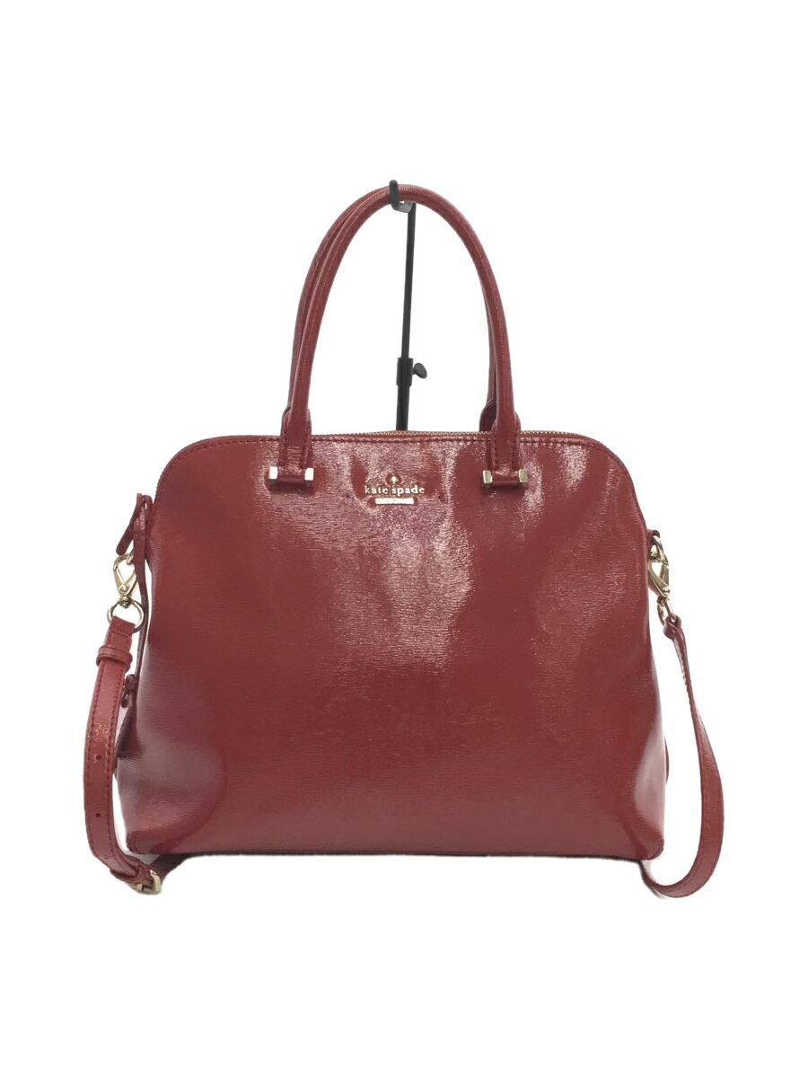 【中古】kate spade new york◆ハンドバッグ/2Way/エナメル/RED/PXRU5131【バッグ】