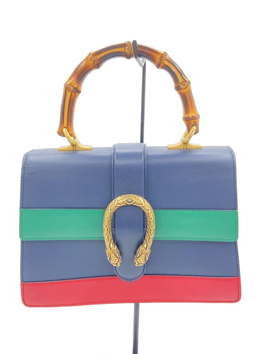 Rakuten - 【中古】GUCCI◆ショルダーバッグ/レザー/NVY/無地/448075/ディオニソス/バンブー【バッグ】