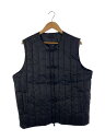 【中古】TAION◆ダウンベスト/L/ナイロン/NVY/無地/ネイビー/紺色//【メンズウェア】(4)