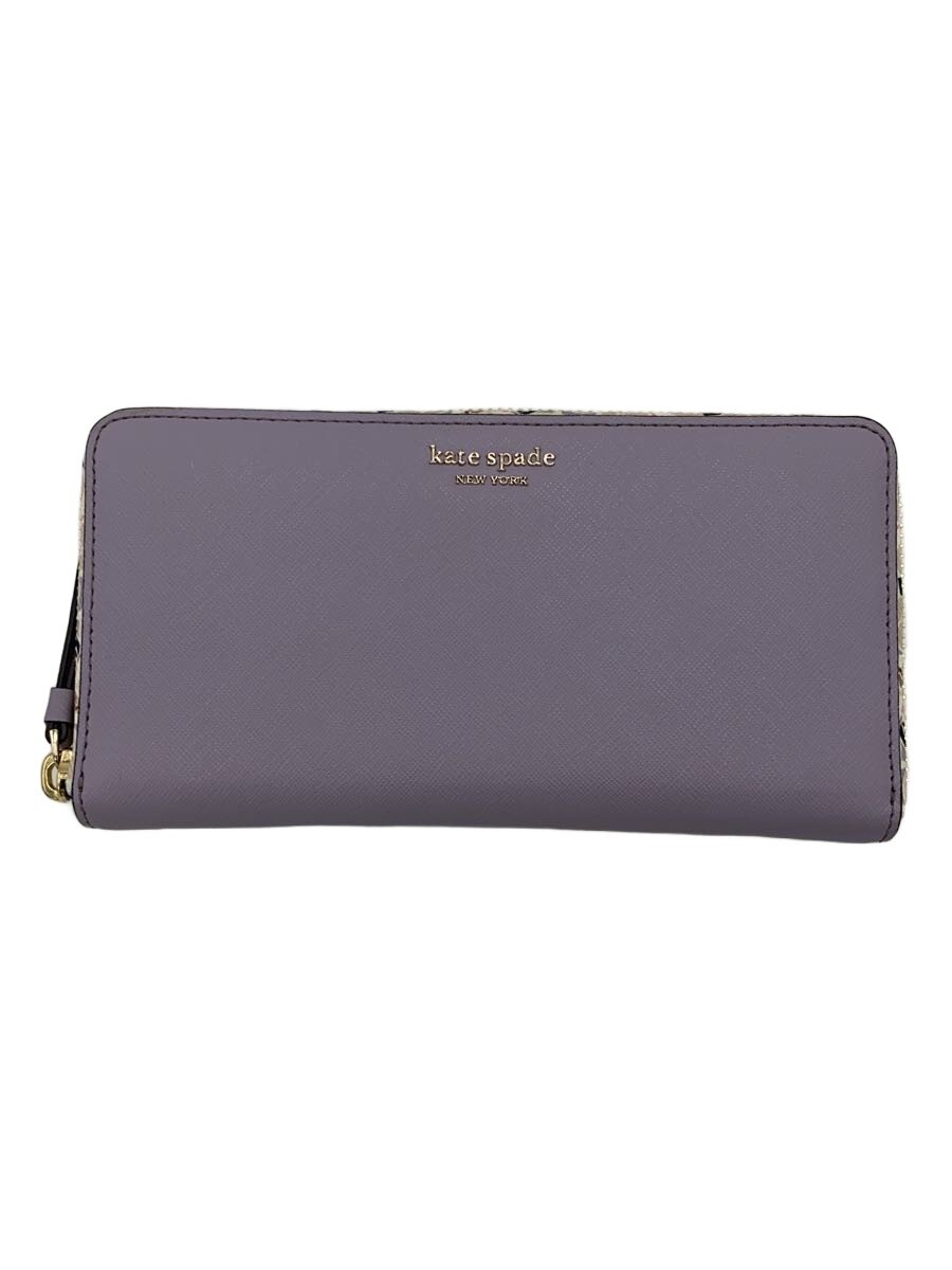 【中古】kate spade new york◆長財布/レザー/PUP/花柄/レディース/WLRU5407【服飾...
