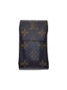 【中古】LOUIS VUITTON◆エテュイ・シガレット_モノグラム・キャンバス_BRW/--/BRW/総柄/メンズ【服飾雑貨他】