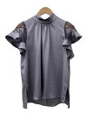【中古】FRAY I.D◆ボウタイツキラッフルスリーブブラウス/one/ポリエステル/GRY/FWFB21200//【レディースウェア】