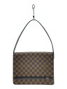 【中古】LOUIS VUITTON◆トライベッカ・カレ_ダミエ・エベヌ_BRW/PVC/BRW【バッグ】