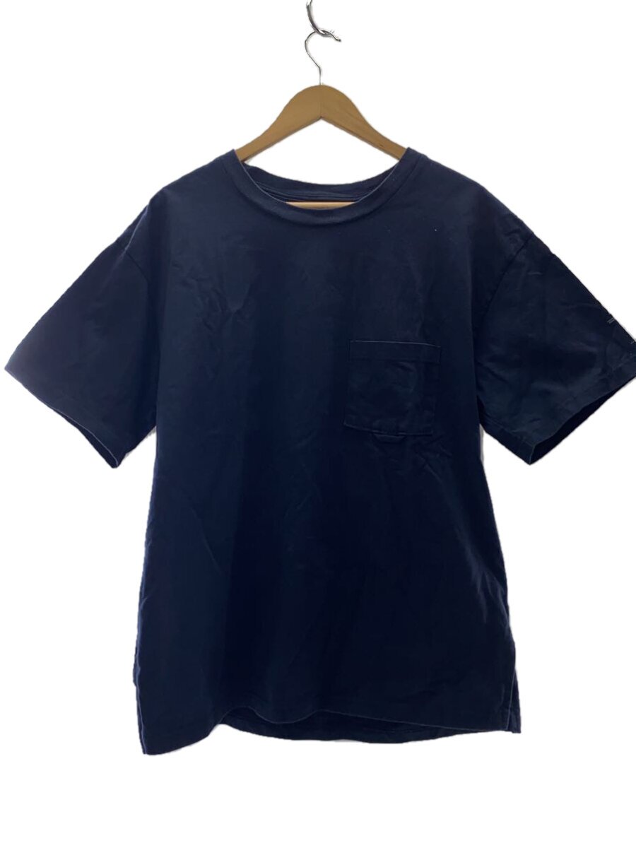 ISAMU KATAYAMA BACKLASH◆ハイゲージ天竺ドロップショルダーTシャツ/L/コットン/BLK/2115-01