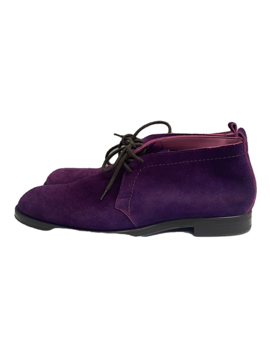 【中古】JIMMY CHOO◆チャッカブーツ/40/パープル/スウェード【シューズ】