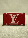 【中古】LOUIS VUITTON◆ジッピー・ウォレット_モノグラム・ジャイアント/M67550/長財布/PVC/RED/レディース【服飾雑貨他】
