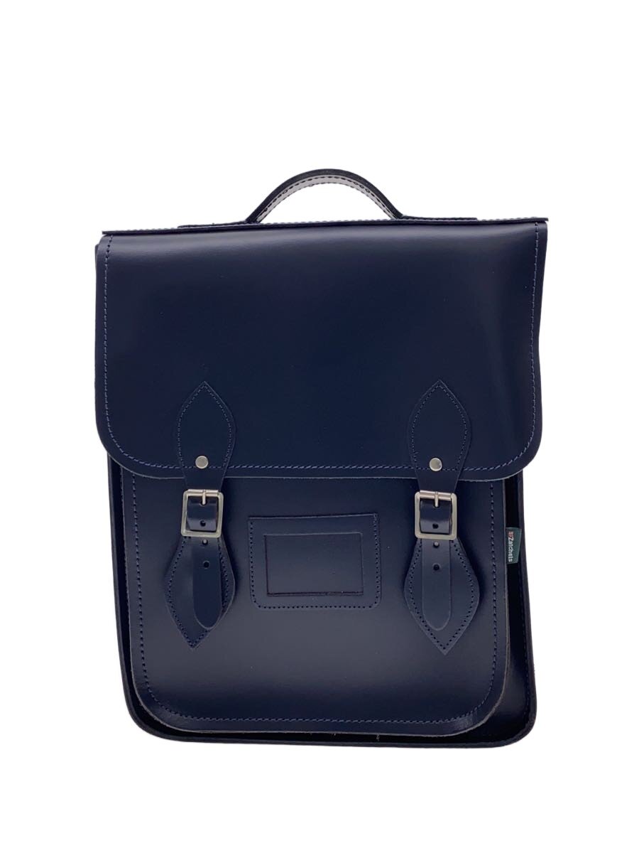 【中古】Zatchels◆シティバックパック/リュック/レザー/NVY【バッグ】