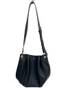 【中古】GUESS◆ショルダーバッグ/レザー/BLK【バッグ】