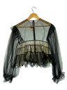 【中古】viviano/チュール/長袖ブラウス/M/ポリエステル/ブラック/VS-AW22-TU07【レディースウェア】(4)
