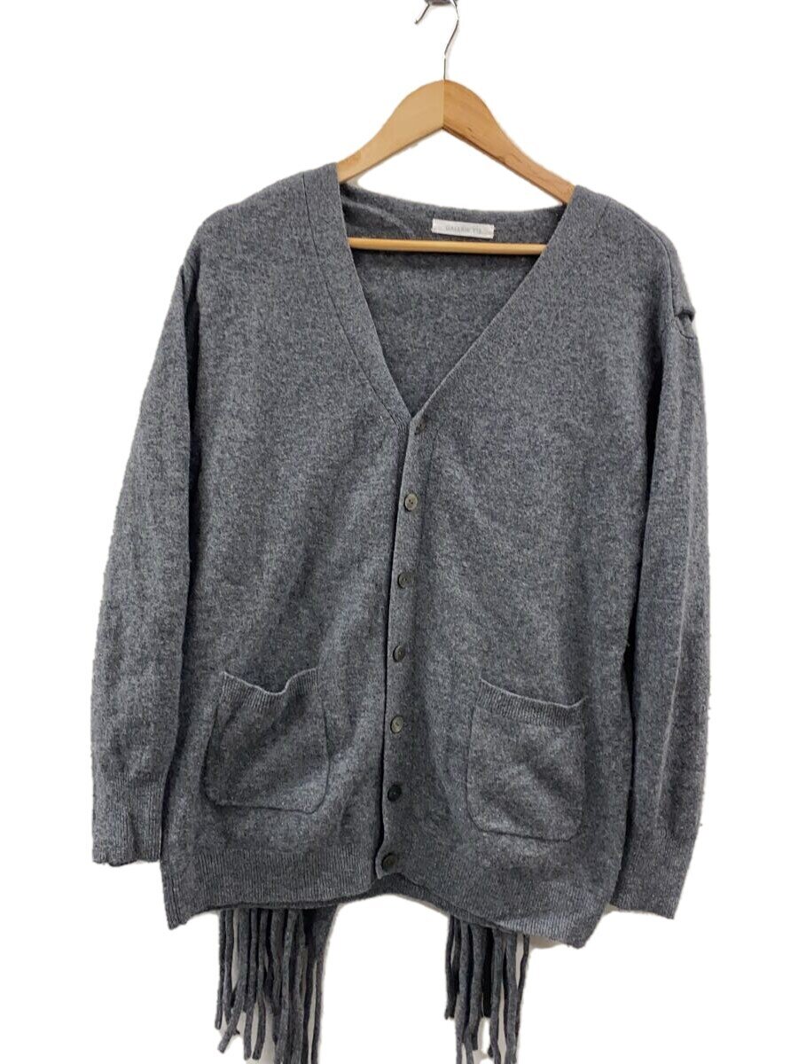【中古】GALERIE VIE◆23AW/ボイルドニットカーディカカーディガン(厚手)/FREE/ウール/グレ/23-02-34-023【レディースウェア】