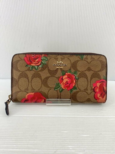 【中古】COACH◆長財布/シグネチャー/BRW/総柄/レディース/ローズ/バラ【服飾雑貨他】 【中古】COACH◆長財布/シグネチャー/BRW/総柄/レディース/ローズ/バラ【服飾雑貨他】