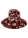 【中古】CHANEL◆ハット/M/コットン/RED/花柄/レディース【服飾雑貨他】