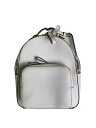 【中古】CHARLES&KEITH◆リュック/レザー/WHT/無地【バッグ】