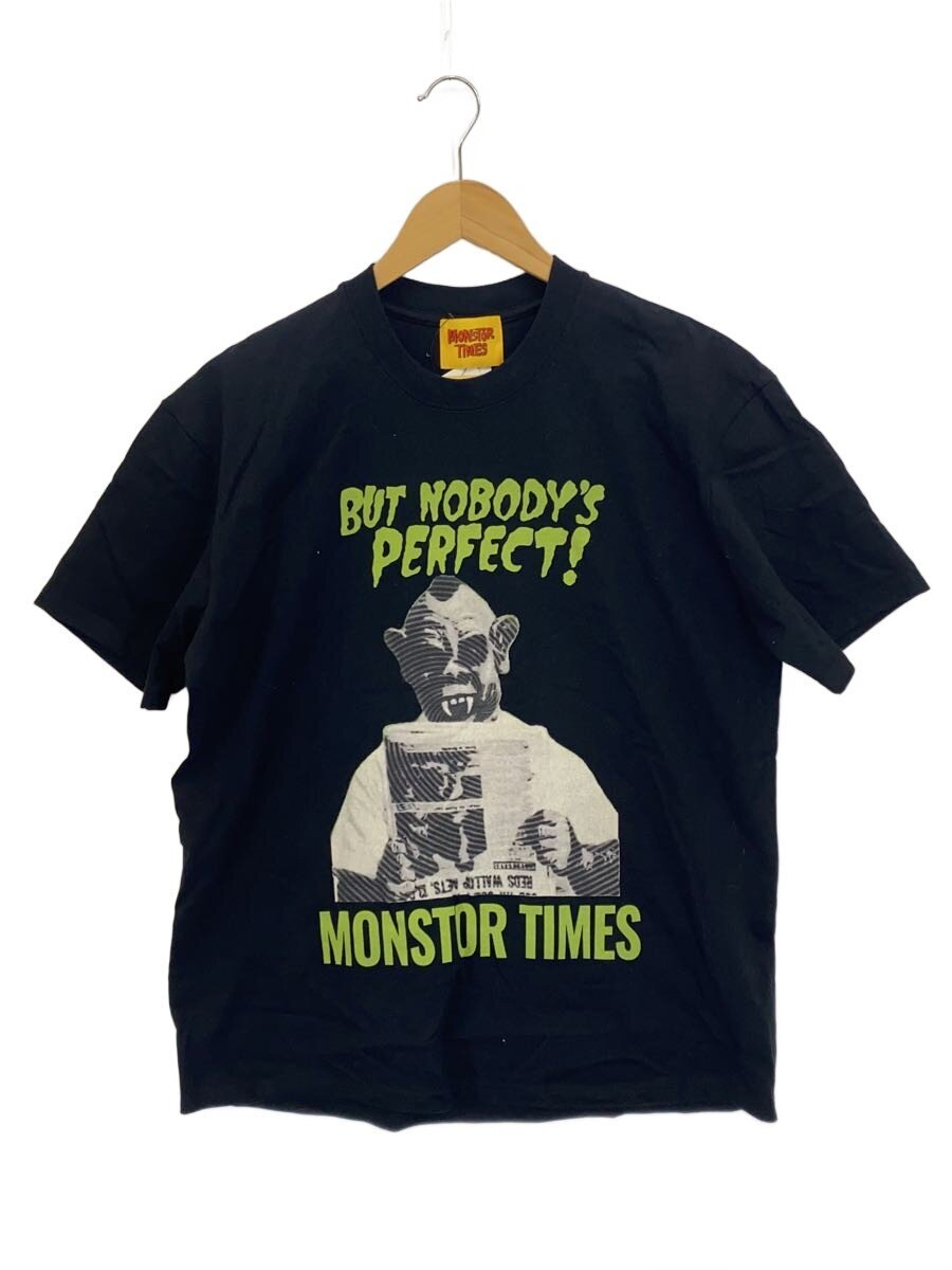 monstor times/Tシャツ/M/コットン/BLK/プリント//