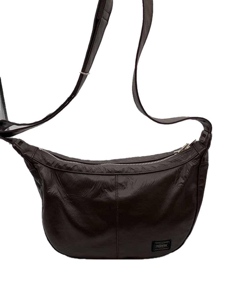 【中古】PORTER◆ショルダーバッグ/ナイロン/BRW/無地【バッグ】