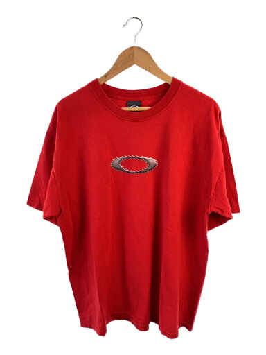 【中古】OAKLEY◆90~00s/ギザギザタグ/Tシャツ/XL/コットン/RED//【メンズウェア】 【中古】OAKLEY◆90~00s/ギザギザタグ/Tシャツ/XL/コットン/RED//【メンズウェア】