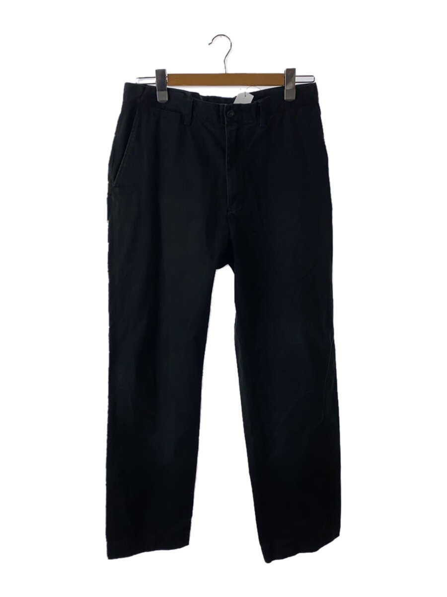 【中古】POLO RALPH LAUREN◆ポロチノストレートパンツ/33/コットン/BLK//【メンズウェア】