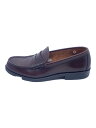 【中古】HARUTA◆ローファー/26cm/BRW/レザー【シューズ】