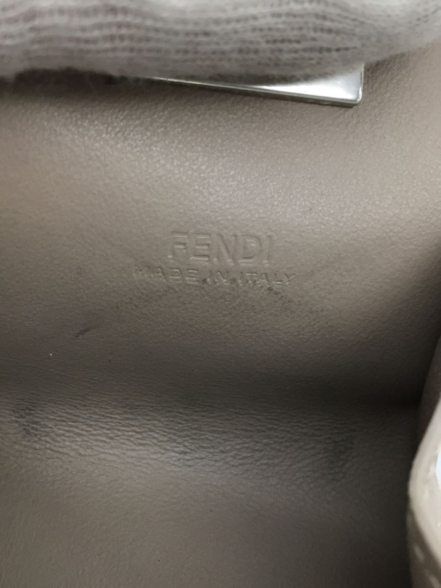 【中古】FENDI◆コインケース/レザー/BEG/レディース//【服飾雑貨他】