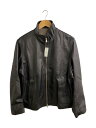 【中古】UNITED ARROWS◆レザージャケット・ブルゾン/M/レザー/BLK/無地/1125-699-8680【メンズウェア】(4)