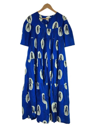 【中古】CITYSHOP◆23SS/AFRICAN WAX PRINT DRESS/FREE/コットン/BLU/総柄/【レディースウェア】 【中古】CITYSHOP◆23SS/AFRICAN WAX PRINT DRESS/FREE/コットン/BLU/総柄/【レディースウェア】
