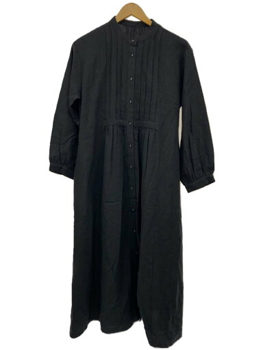 【中古】blue willow◆リネン混/バンドカラー/シャツワンピース/--/コットン/GRY/無地【レディースウェア】 【中古】blue willow◆リネン混/バンドカラー/シャツワンピース/--/コットン/GRY/無地【レディースウェア】