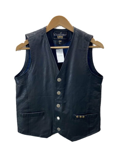 【中古】KOMINE◆ベスト/L/レザー/BLK/無地/背面ダメージ有//【メンズウェア】 【中古】KOMINE◆ベスト/L/レザー/BLK/無地/背面ダメージ有//【メンズウェア】