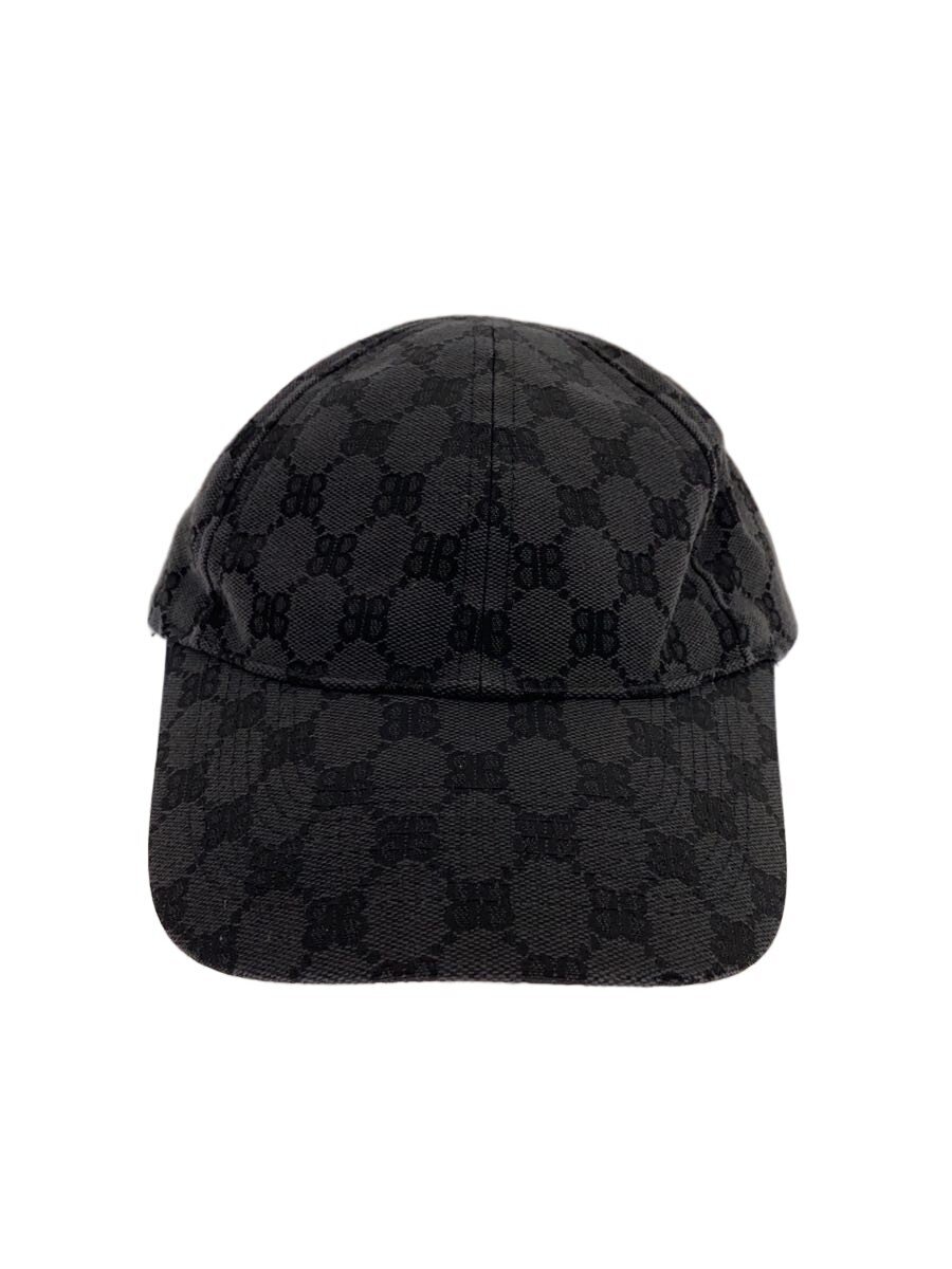 【中古】GUCCI◆コラボベースボールキャップ/L/コットン/GRY/総柄/メンズ/680717 4B3B7//【服飾雑貨他】