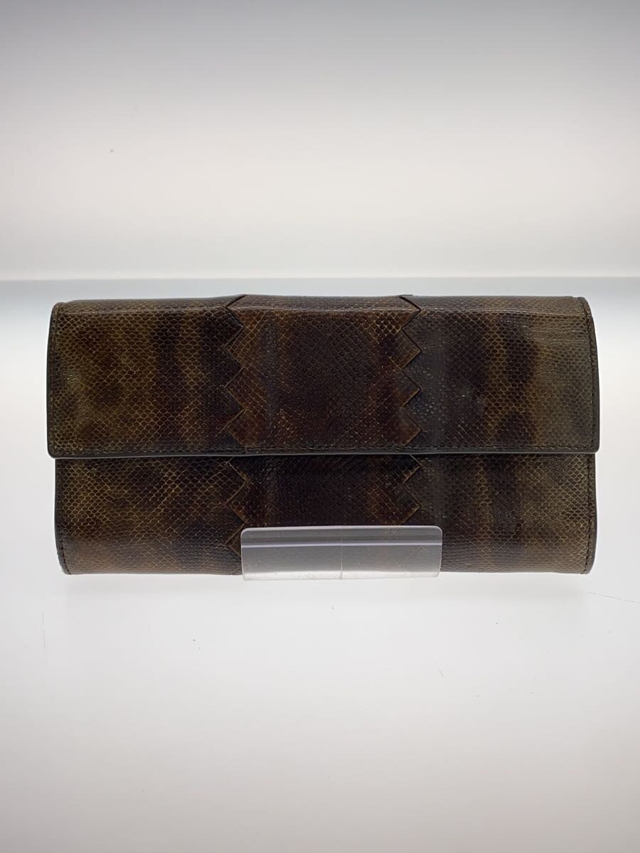 【中古】BOTTEGA VENETA◆長財布/--/BRW/総柄/メンズ//【服飾雑貨他】