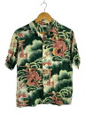 【中古】SUN SURF◆半袖シャツ/--/レーヨン/GRN/総柄【メンズウェア】