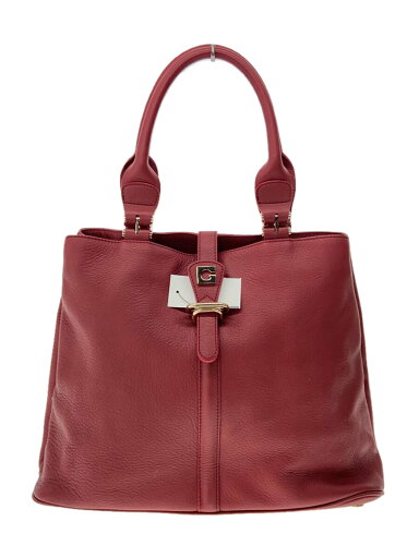 【中古】GHERARDINI◆ハンドバッグ/レザー/RED【バッグ】 【中古】GHERARDINI◆ハンドバッグ/レザー/RED【バッグ】
