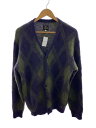 【中古】Needles◆23AW/Mohair Cardigan - Argyle/S/モヘア/PUP/総柄/NS278【メンズウェア】