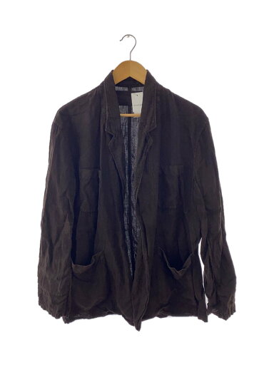 【中古】MISEI/Linen Buttonless Jacket/FREE/リネン/BRW【メンズウェア】 【中古】MISEI/Linen Buttonless Jacket/FREE/リネン/BRW【メンズウェア】