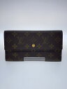 【中古】LOUIS VUITTON◆PTインターナショナル/長財布/PVC/BRW/総柄/レディース/M61215【服飾雑貨他】